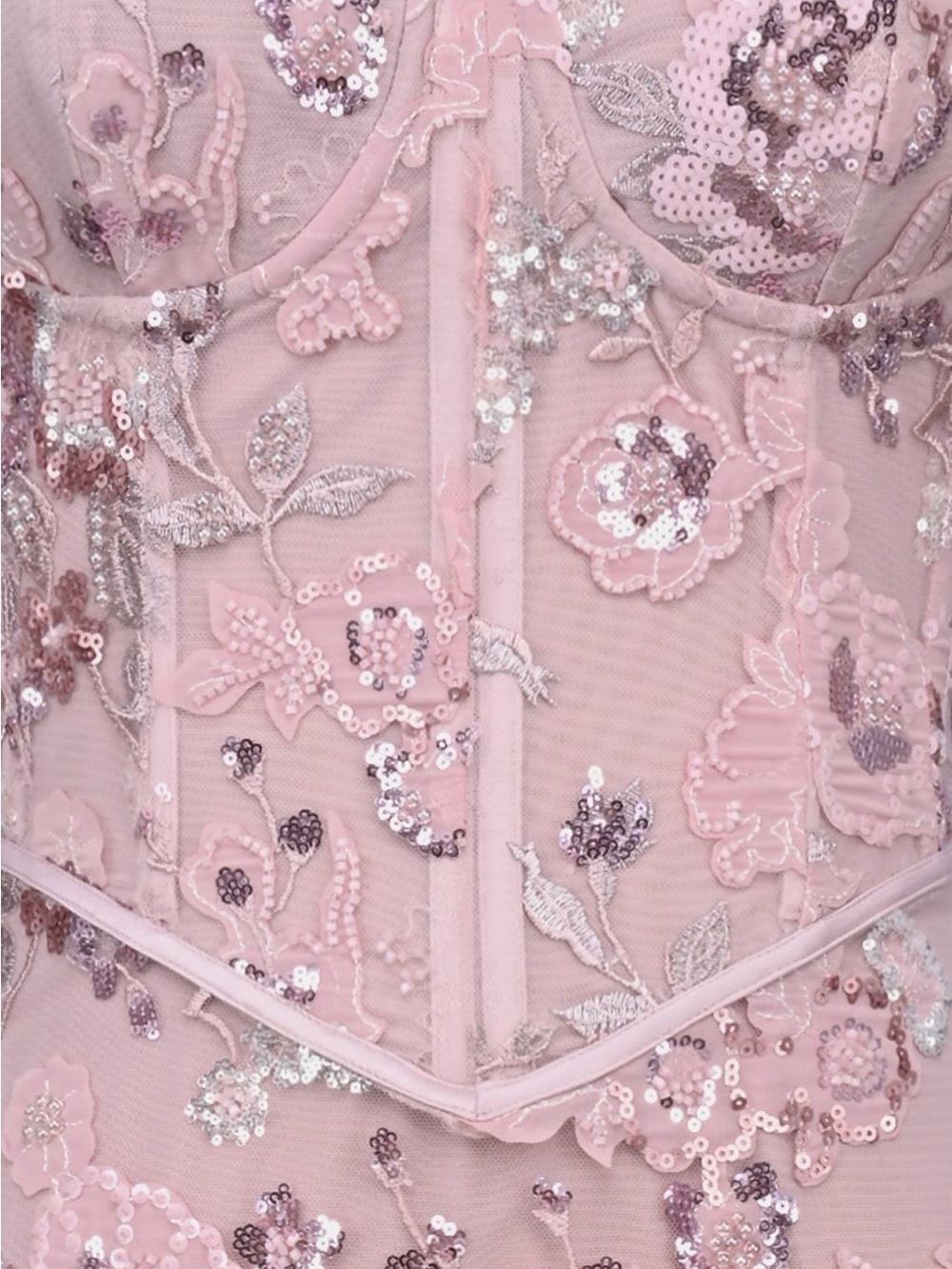 House Of Cb Naima Hand Beaded Gown Size - L View 3